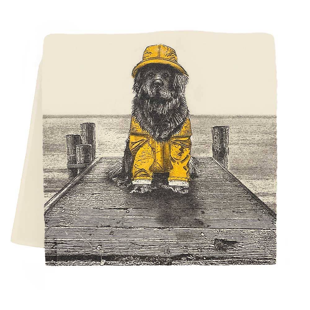 Newfoundland Dog Tea Towel