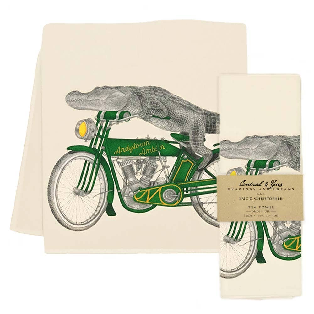 Alligator Tea Towel "Charlie Bonaventure"