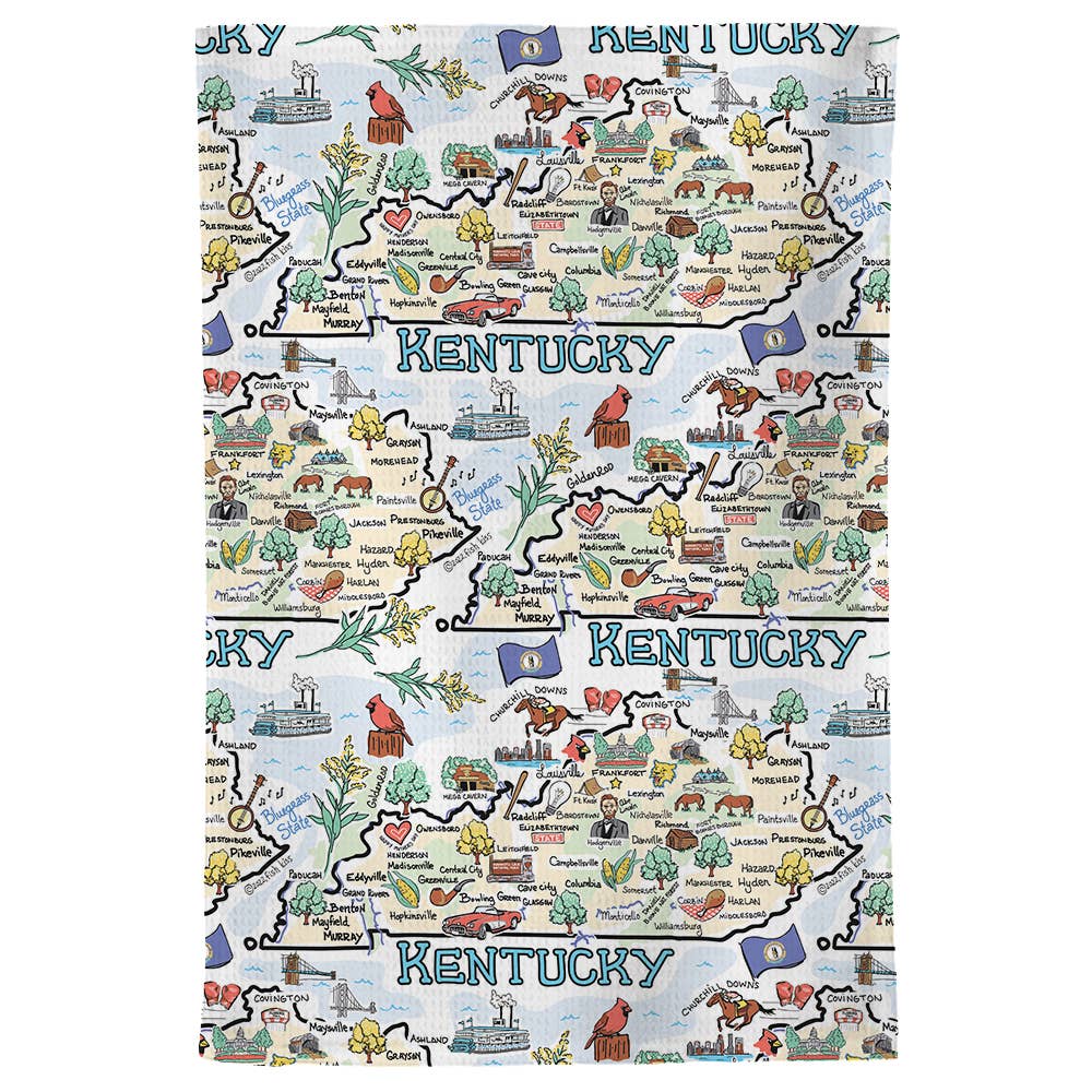 Fishkiss Kentucky Tea Towel