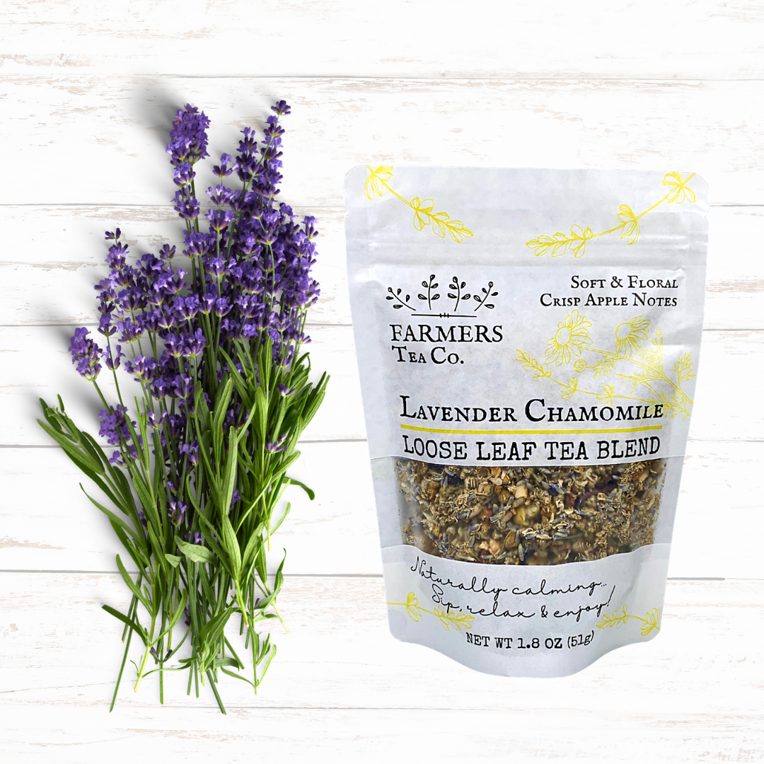 FARMERS Tea Co. | Lavender Chamomile Tea, Loose Leaf Tea Blend 1.8 oz