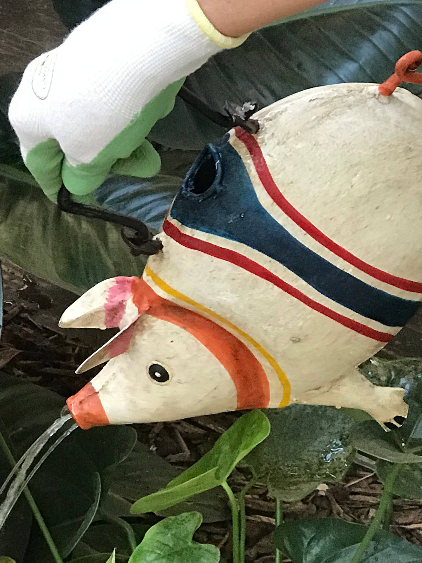 Poncho Pig Plant Pals Hand-Painted Watering Can