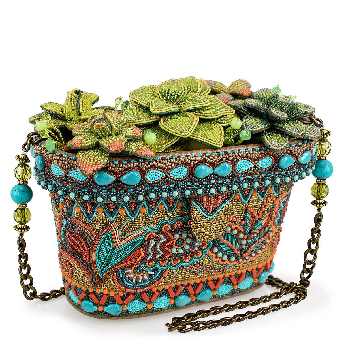 Succulent Crossbody beaded Handbag