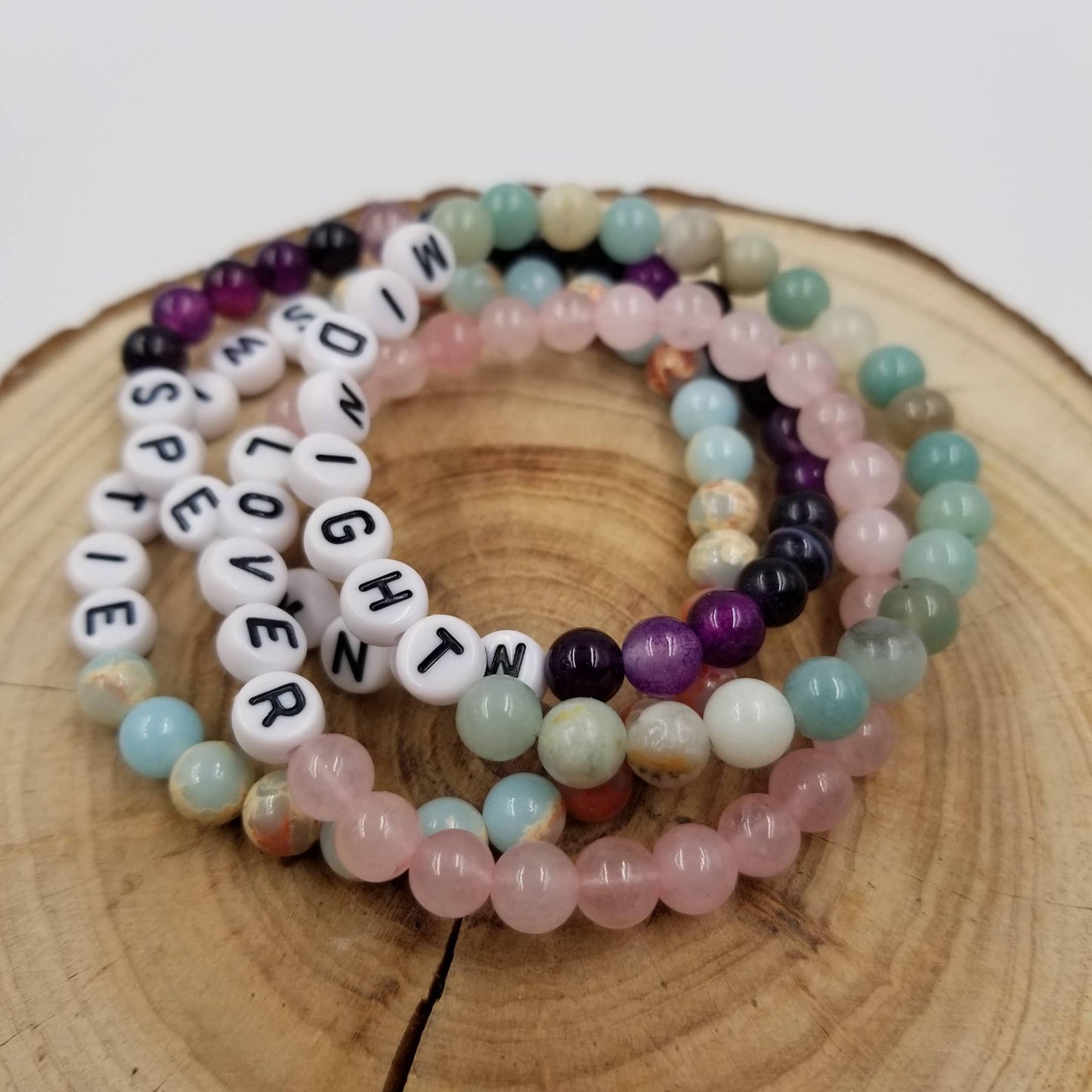 Taylor Swift Natural Stone Bracelet with Card: MIDNIGHT