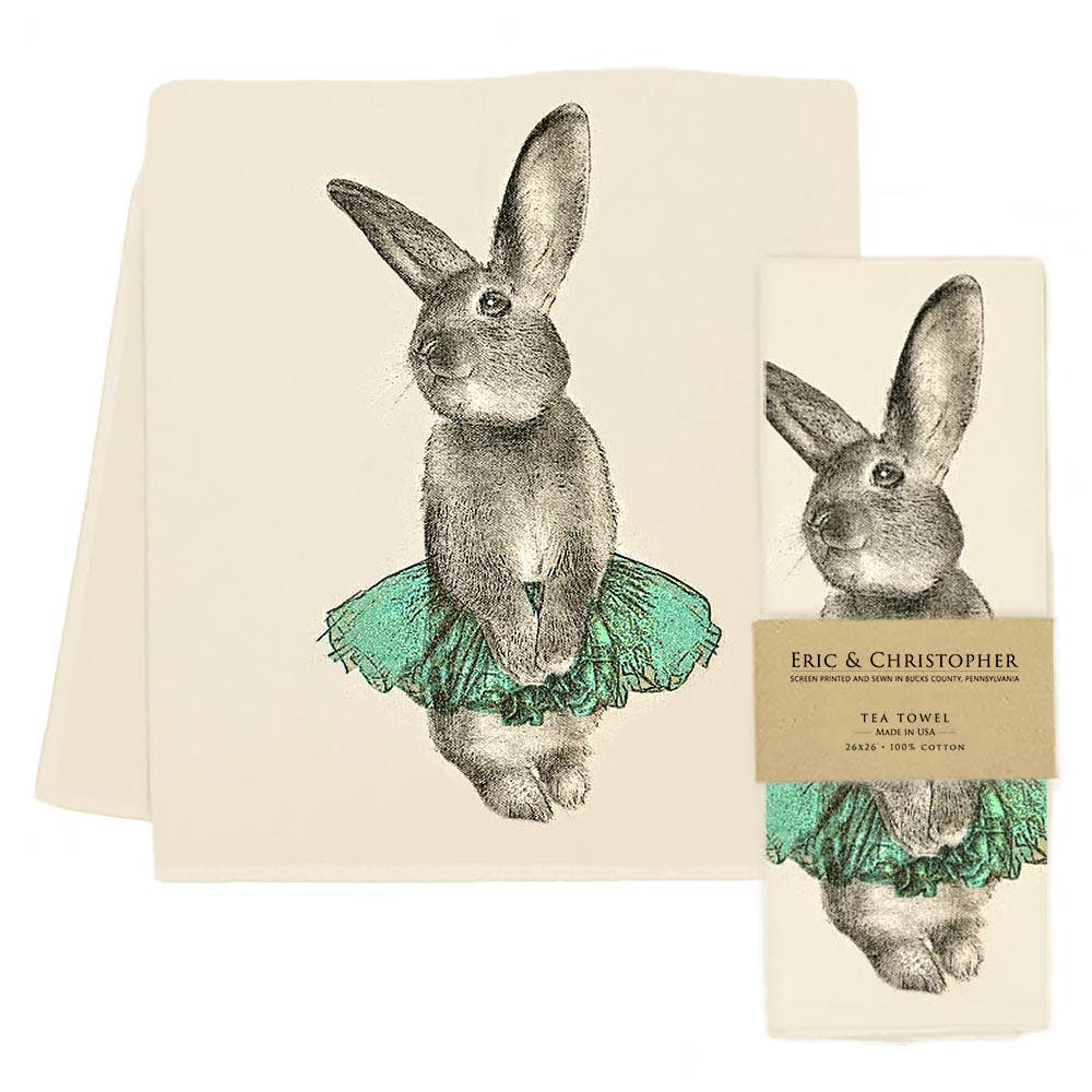 *NEW* Bunny Tutu Tea Towel - Blue