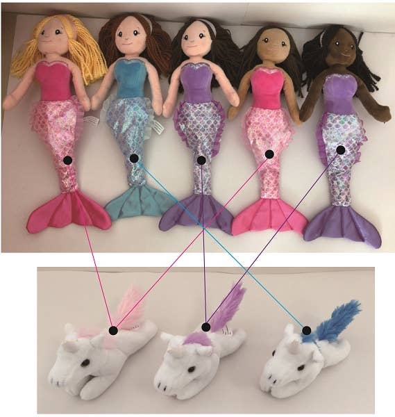 17" (45cm) Mermaid Assorted w/ Unicorn