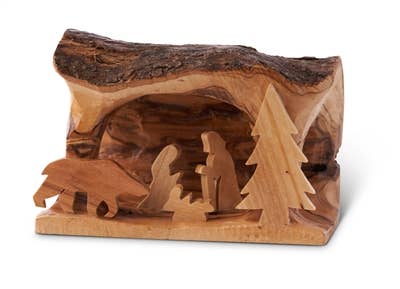 E05s - Small Grotto carved in Branch - 3"x5"