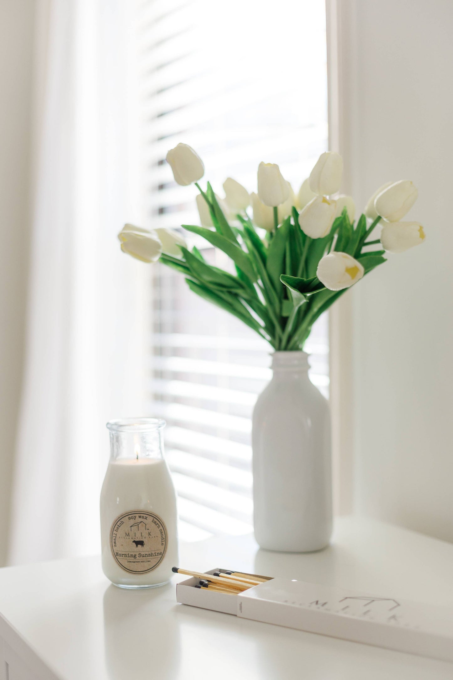 Milk Bottle Candle Peppermint Twist