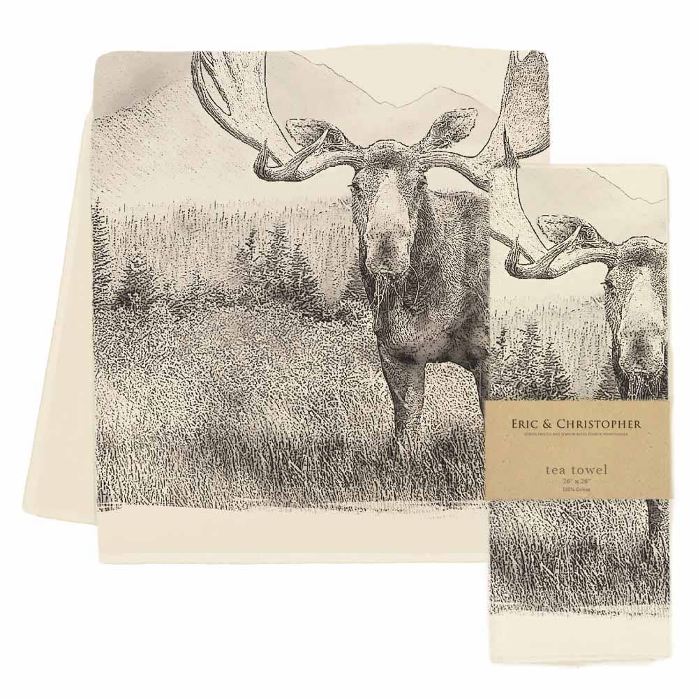 American Woodlands Collective Moose Tea Towel