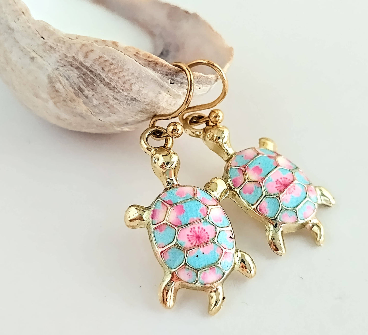 Gold Turtle Earrings