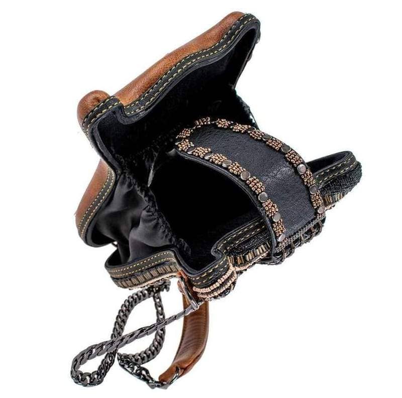 Open Mic Beaded Crossbody Guitar Handbag