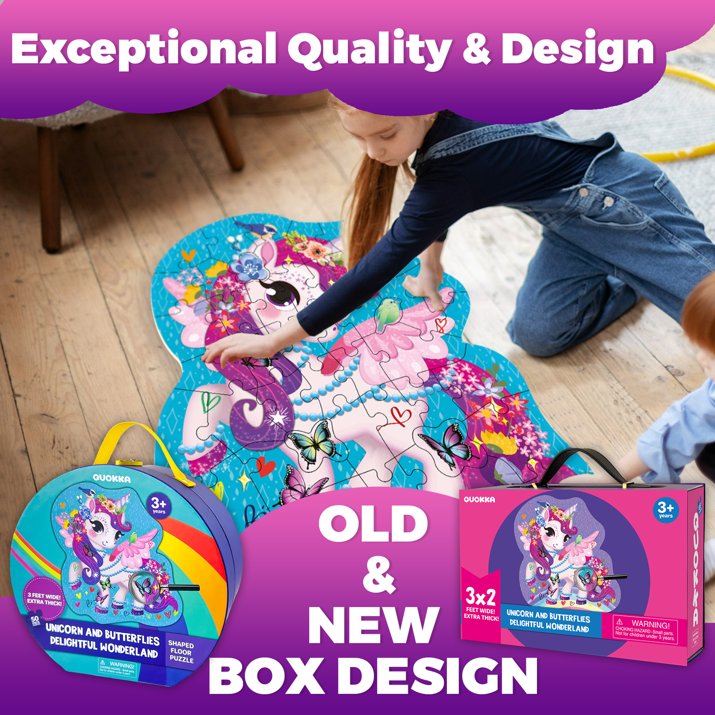 Unicorn Shaped Floor Puzzle for Kids