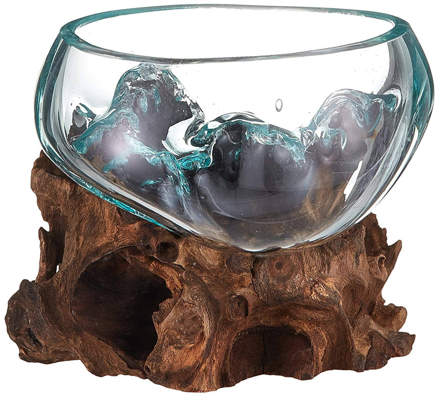 Wide Mouth Cohasset Molten Glass - Approx 15cm across