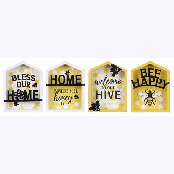 Assorted 3D Bee House Wall Art