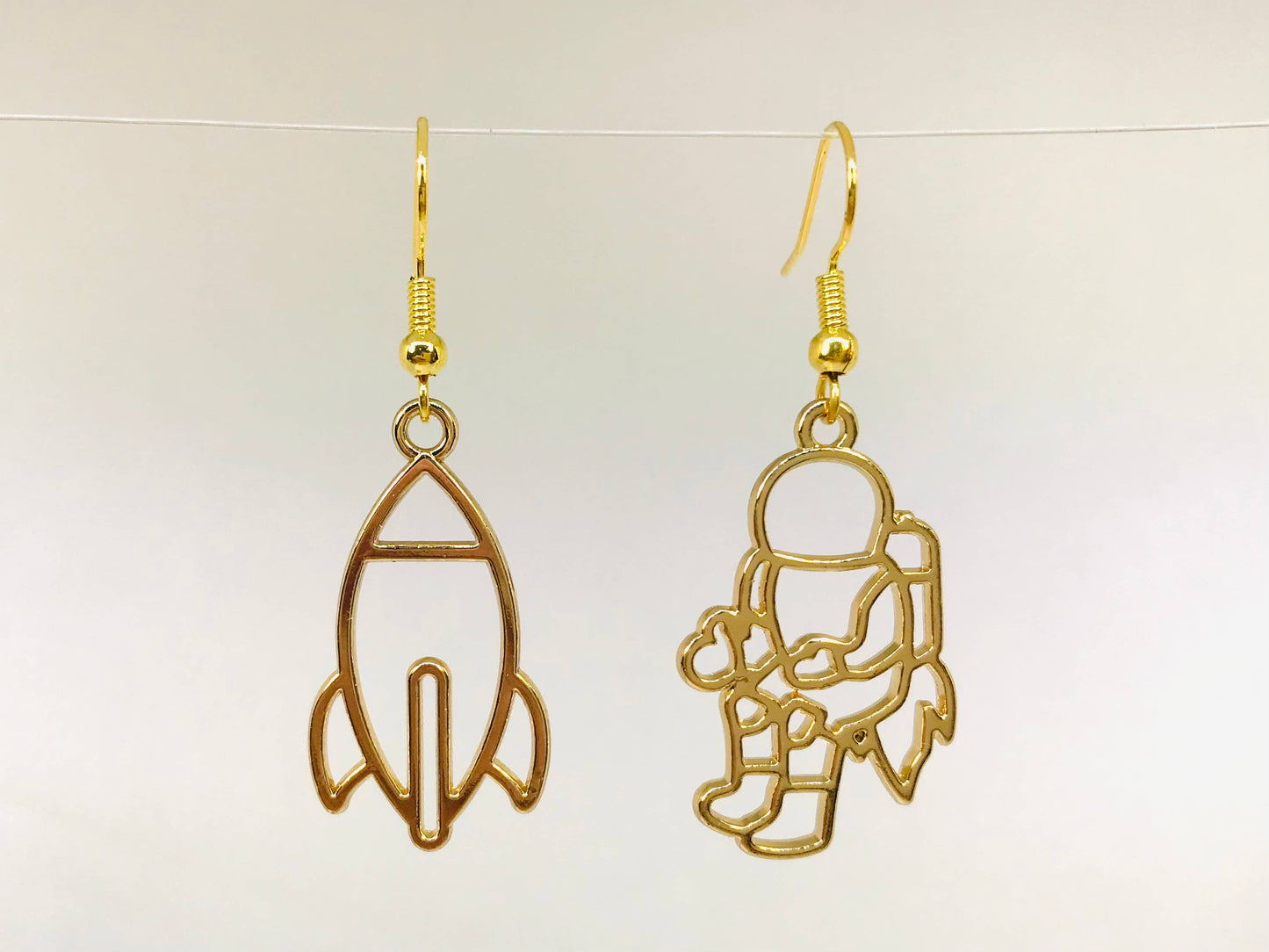 Rocket And Astronaut Enamel Earrings