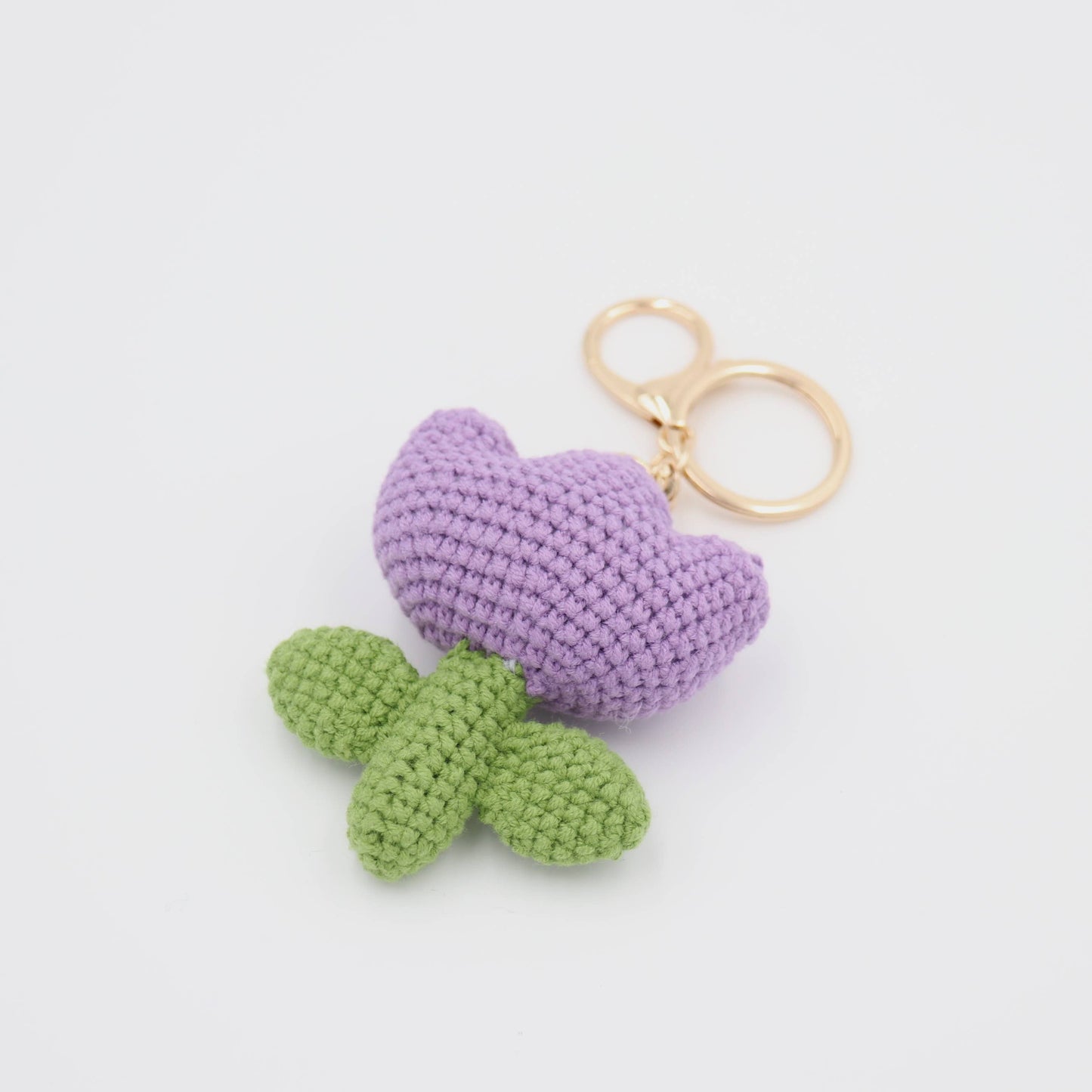 Hand-Crochet Tulip Flower Keychain for a Floral Touch
