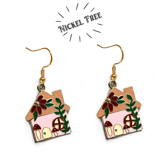 Cottagecore Mushroom Earrings