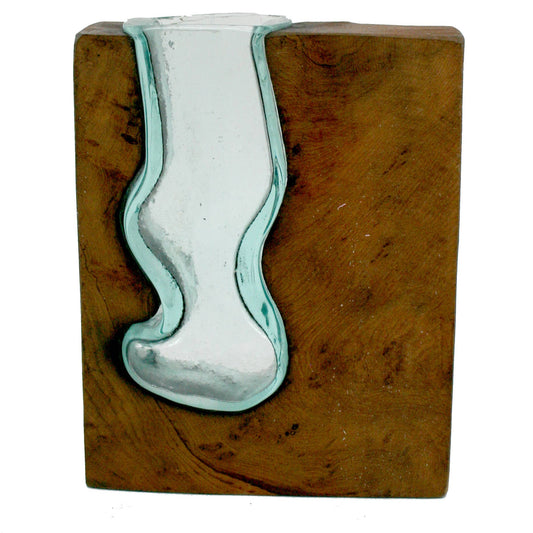 Driftwood Abstract Vase Blown Glass (20cm)