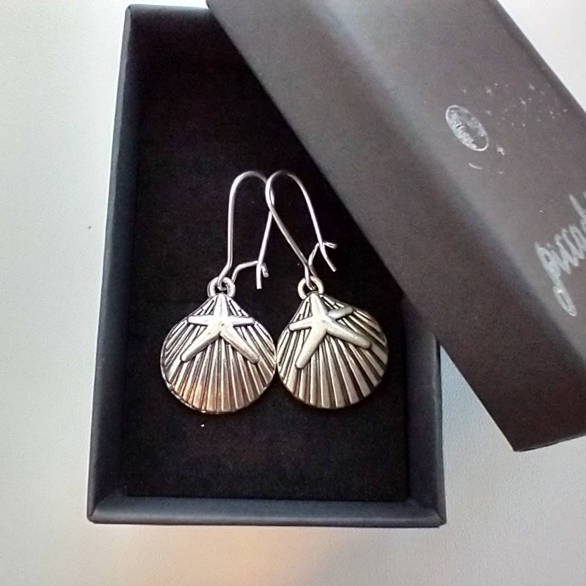 Silver Shell Earrings