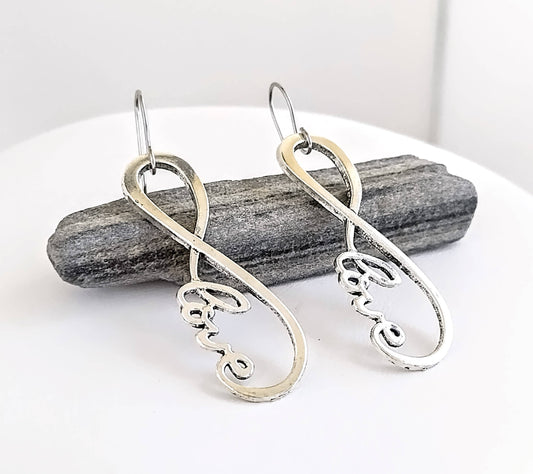 Infinity Earrings, Summer Earrings, Nautical  Jewelry