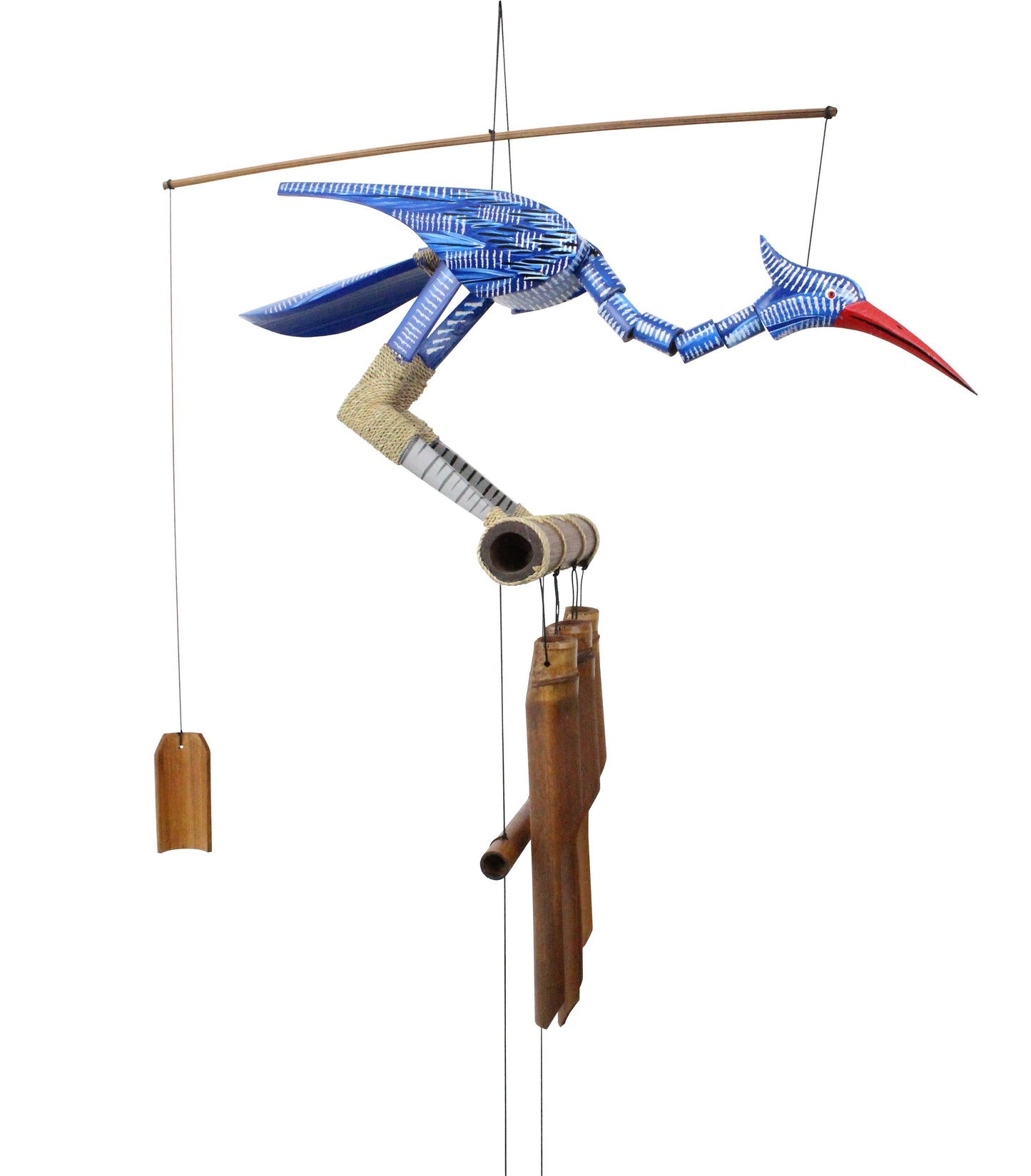 Happy Blue Bird Bobbing Head Wind Chime
