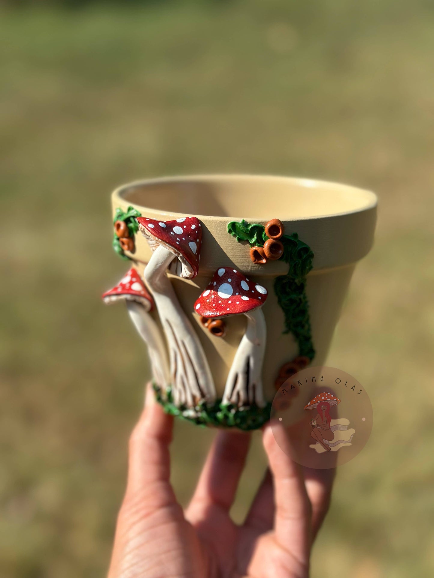 Mushroom Plant Pots - Made to Order: 10" Tall Pot