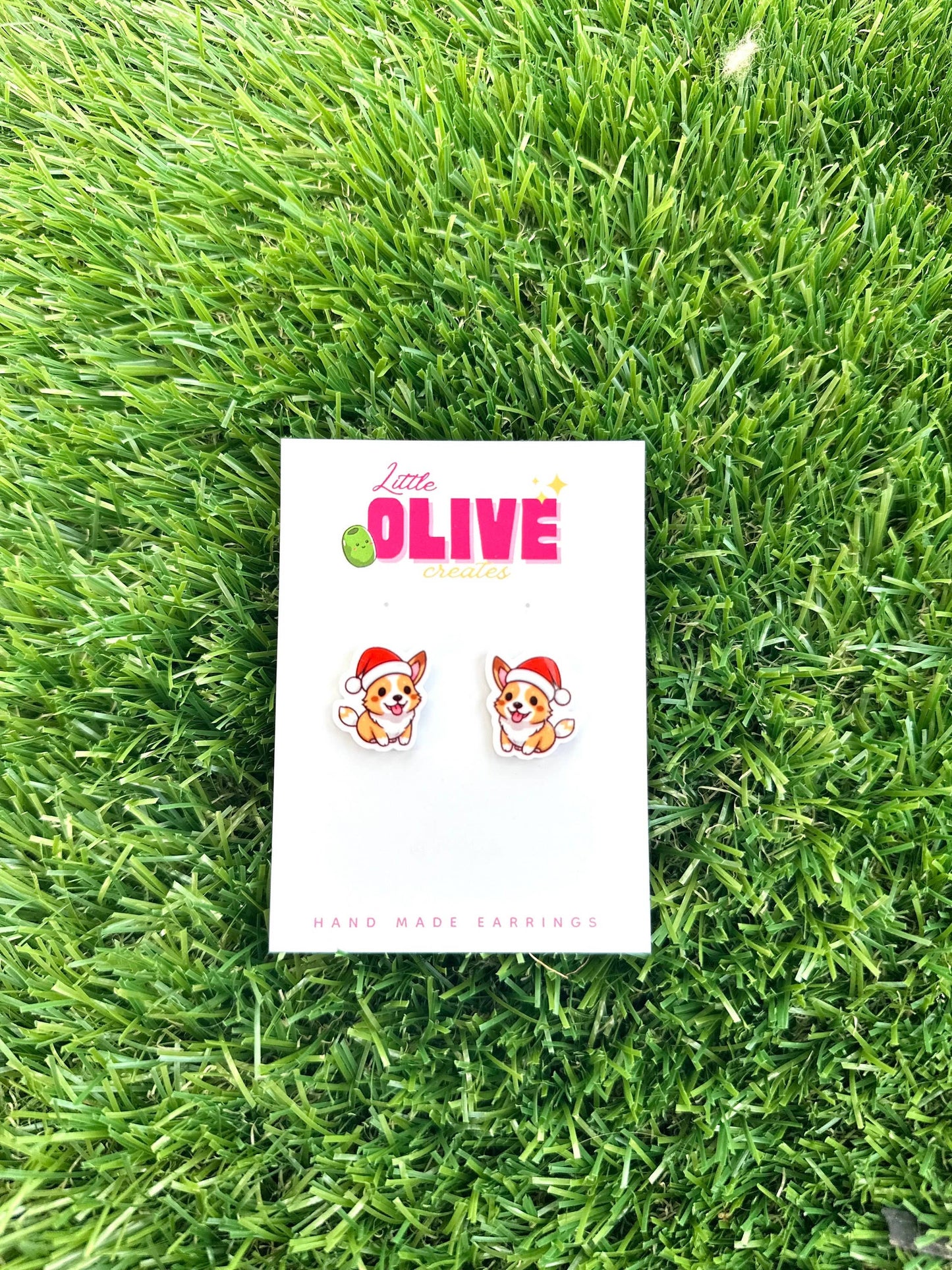 French Bulldog Christmas Earrings