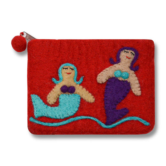 Red Two Mermaid Coin Purse