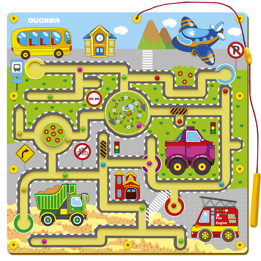 Magnetic Maze Toddler Puzzle Games | Wooden STEM Activity Busy Board