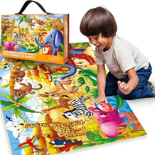 Safari Giant Floor Puzzles for Kids | 48 pieces