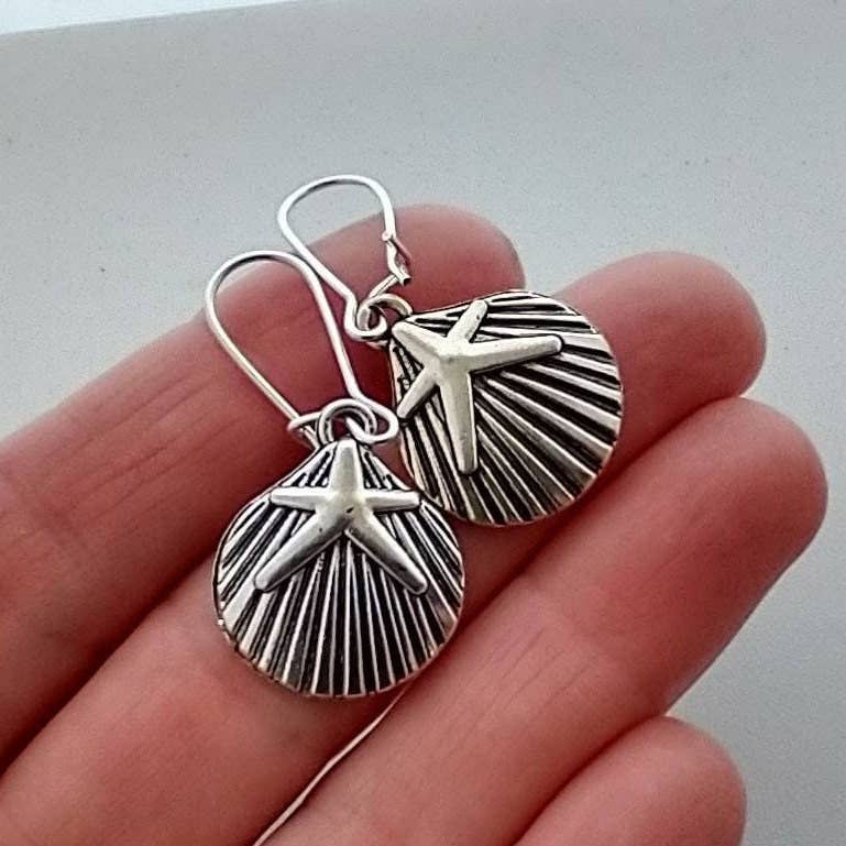 Silver Shell Earrings