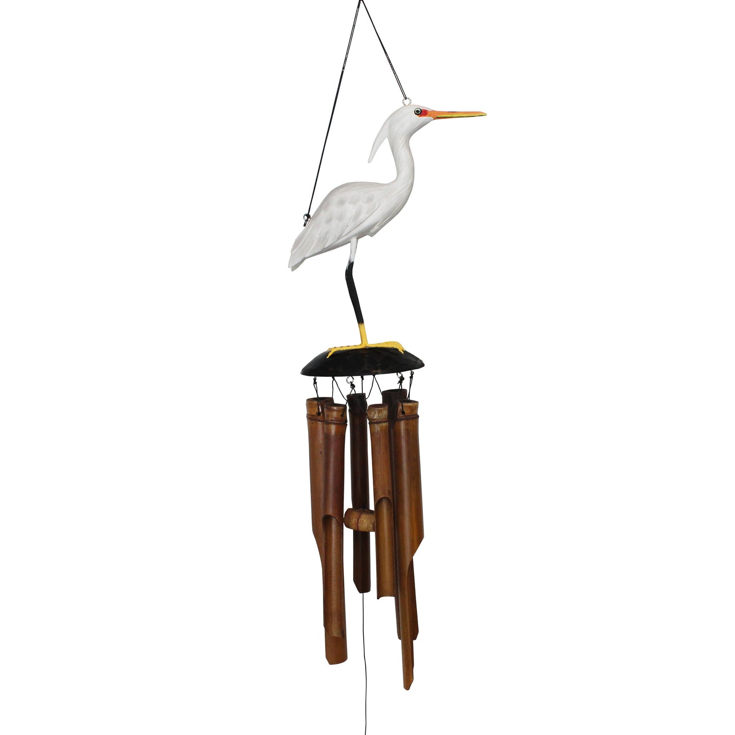 Egret Bamboo Wind Chime