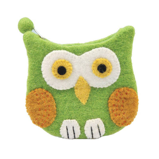 Green Owl Coin Purse