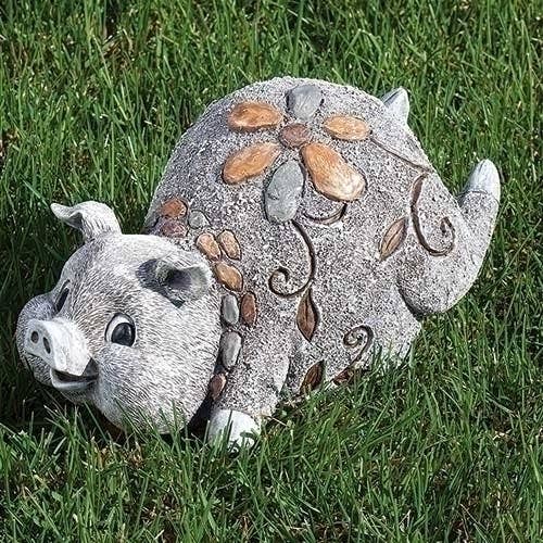 6"H PIG PEBBLE STATUE