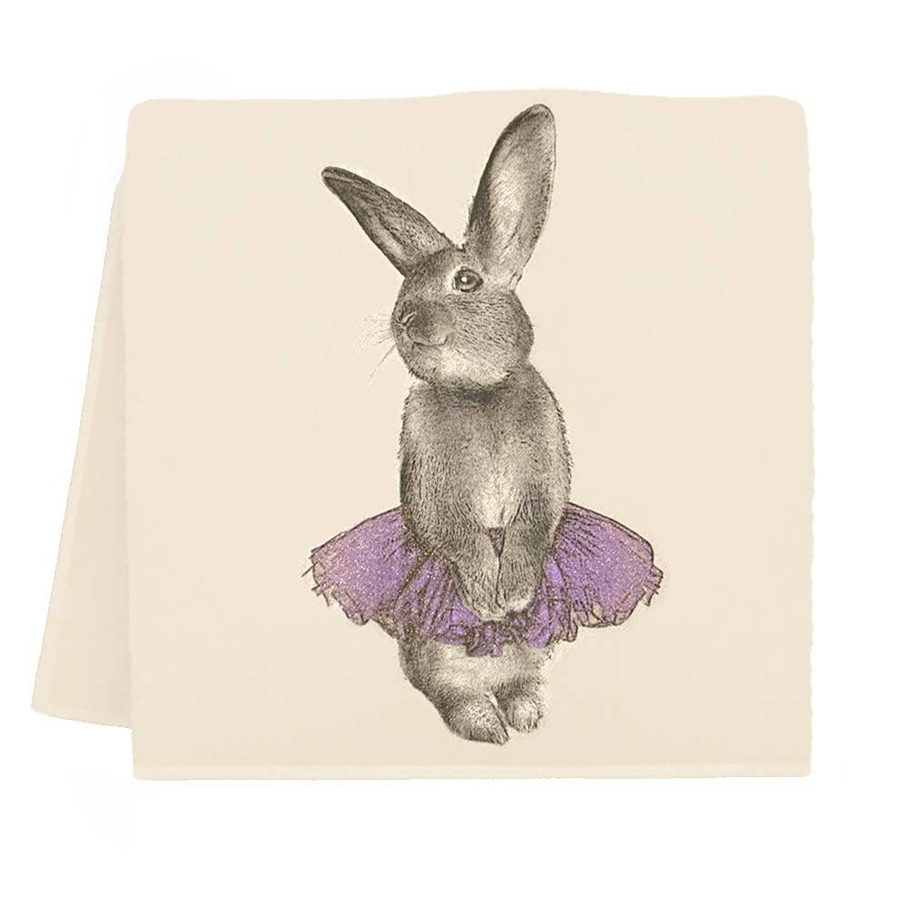 Purple Bunny Tutu Tea Towel