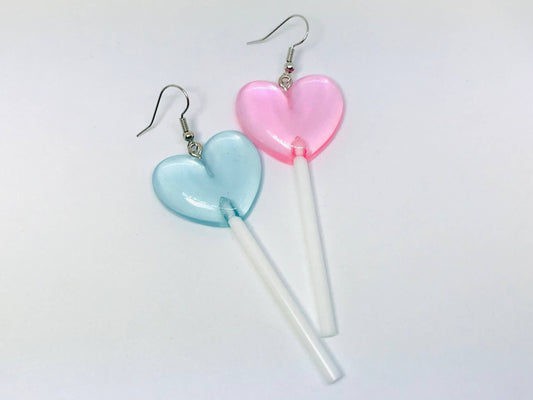 Blue Lollipop Earrings