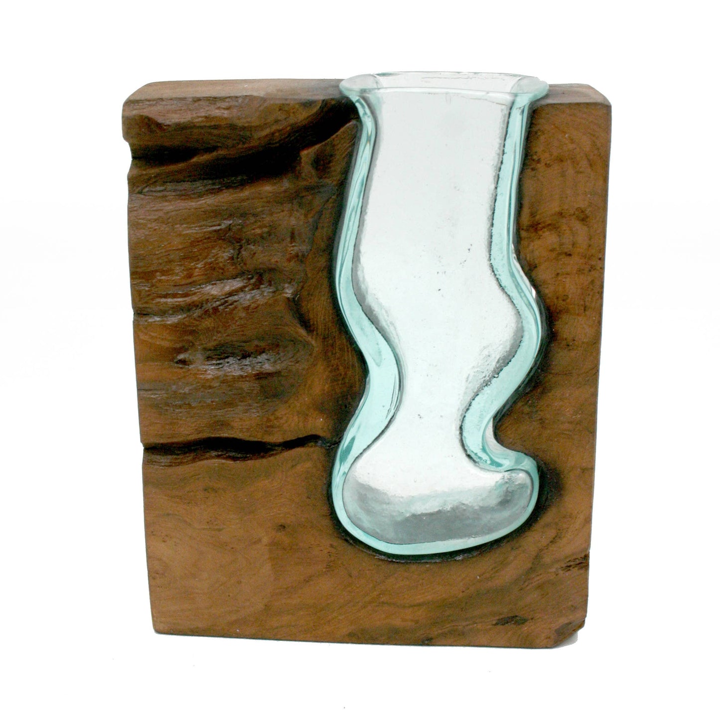 Driftwood Abstract Vase Blown Glass (20cm)