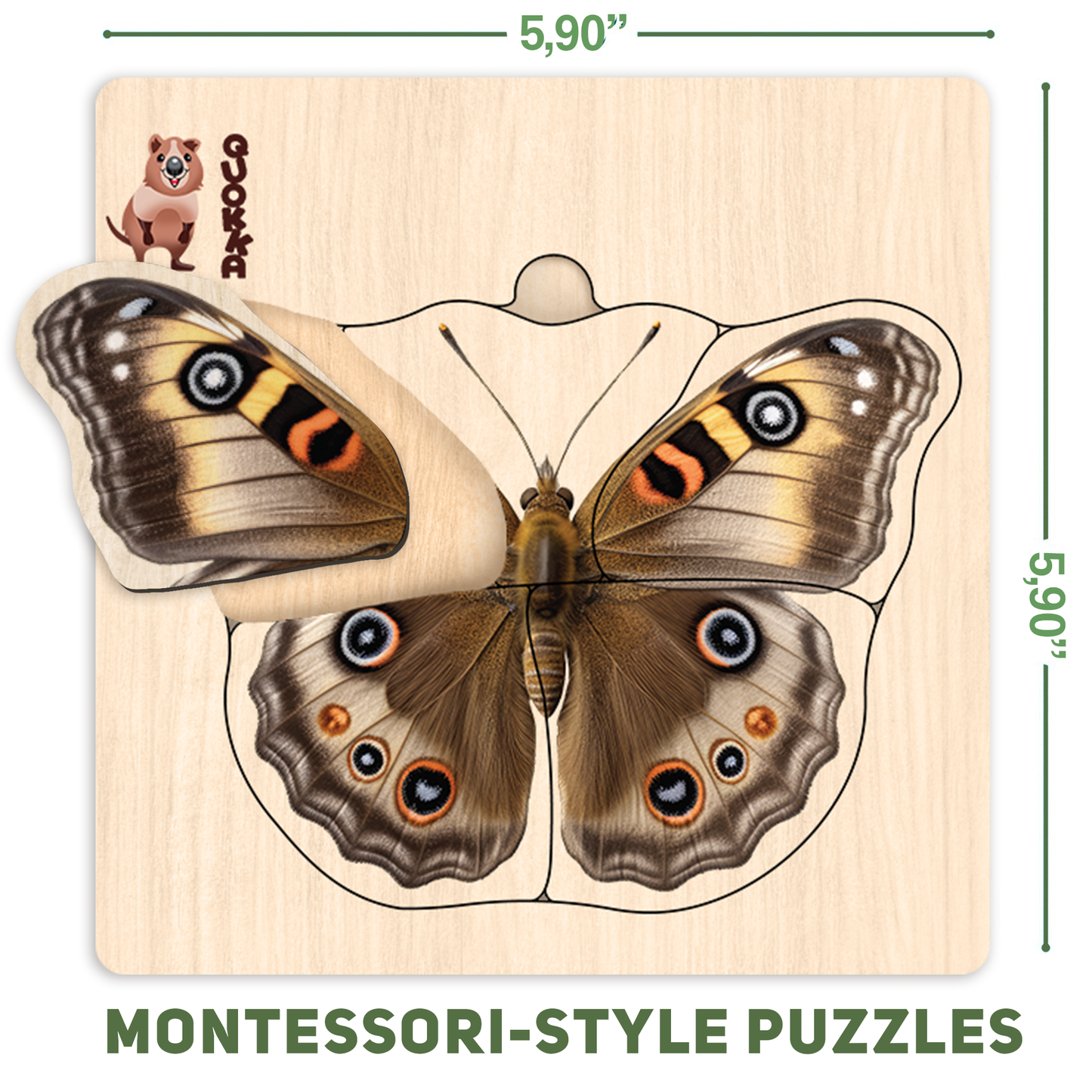 Realistic Wooden Puzzles for Toddlers | Animals, Bird, Fish