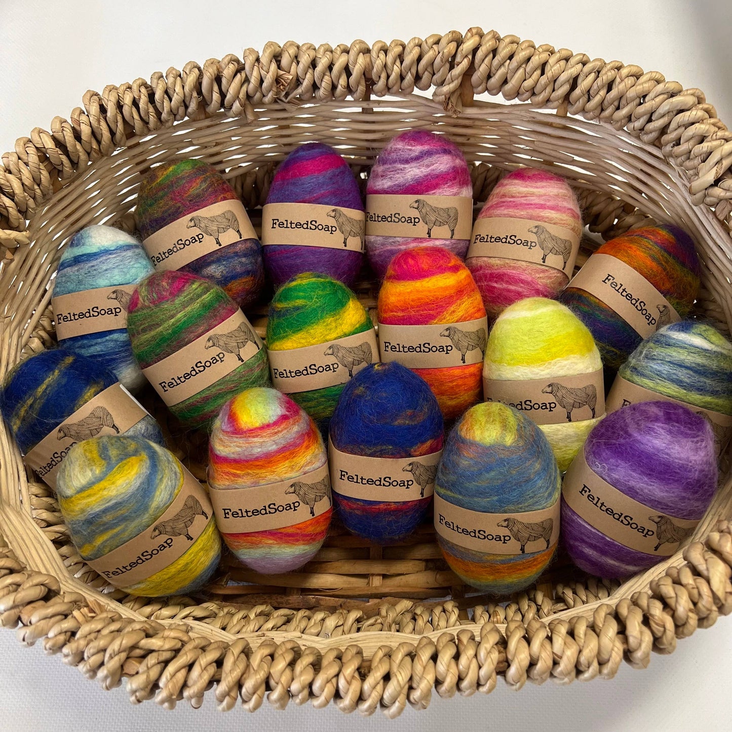 Felted Soap Multicolored Pack of 25 Individually Labeled