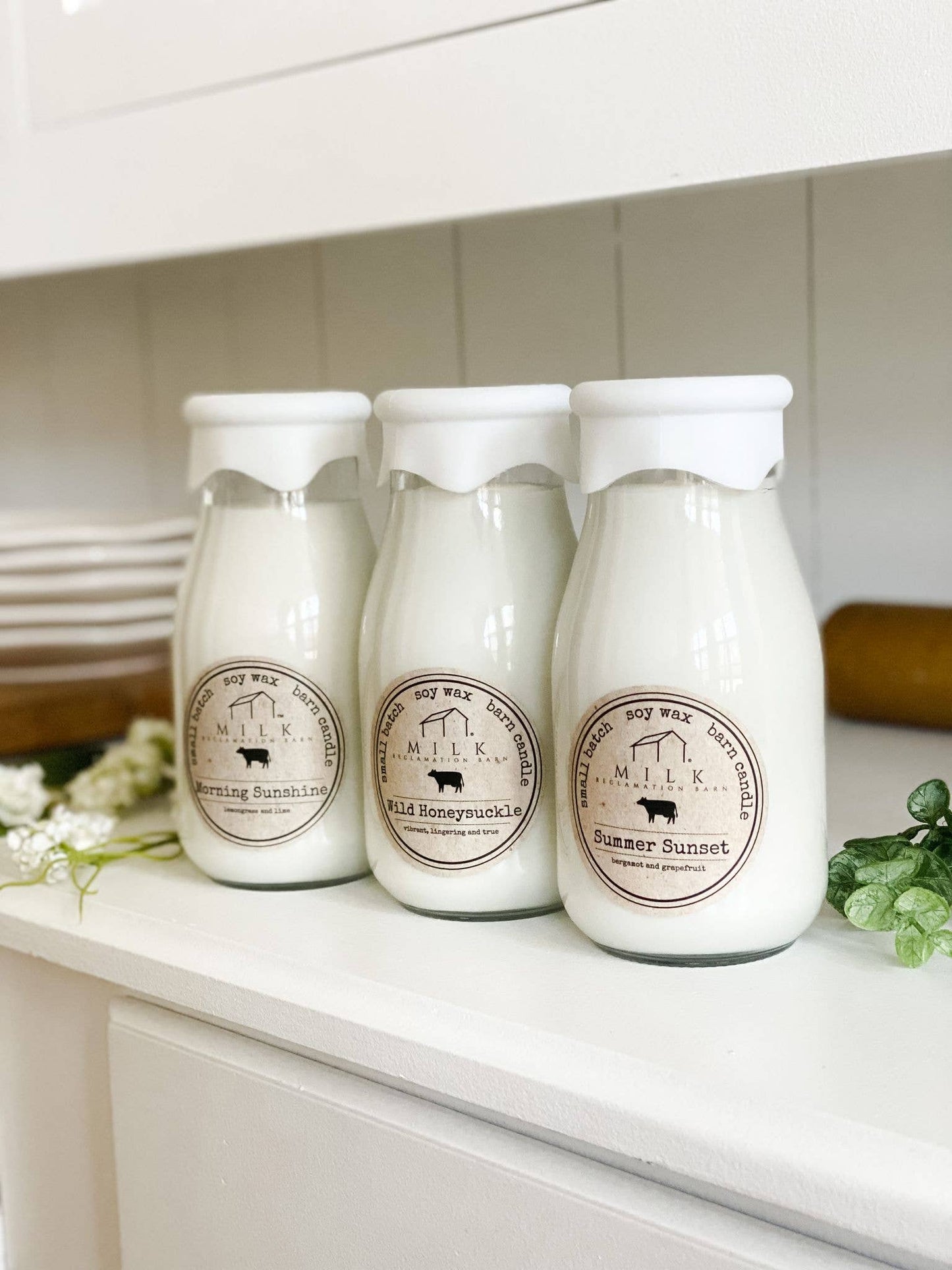 Milk Bottle Candle Peppermint Twist
