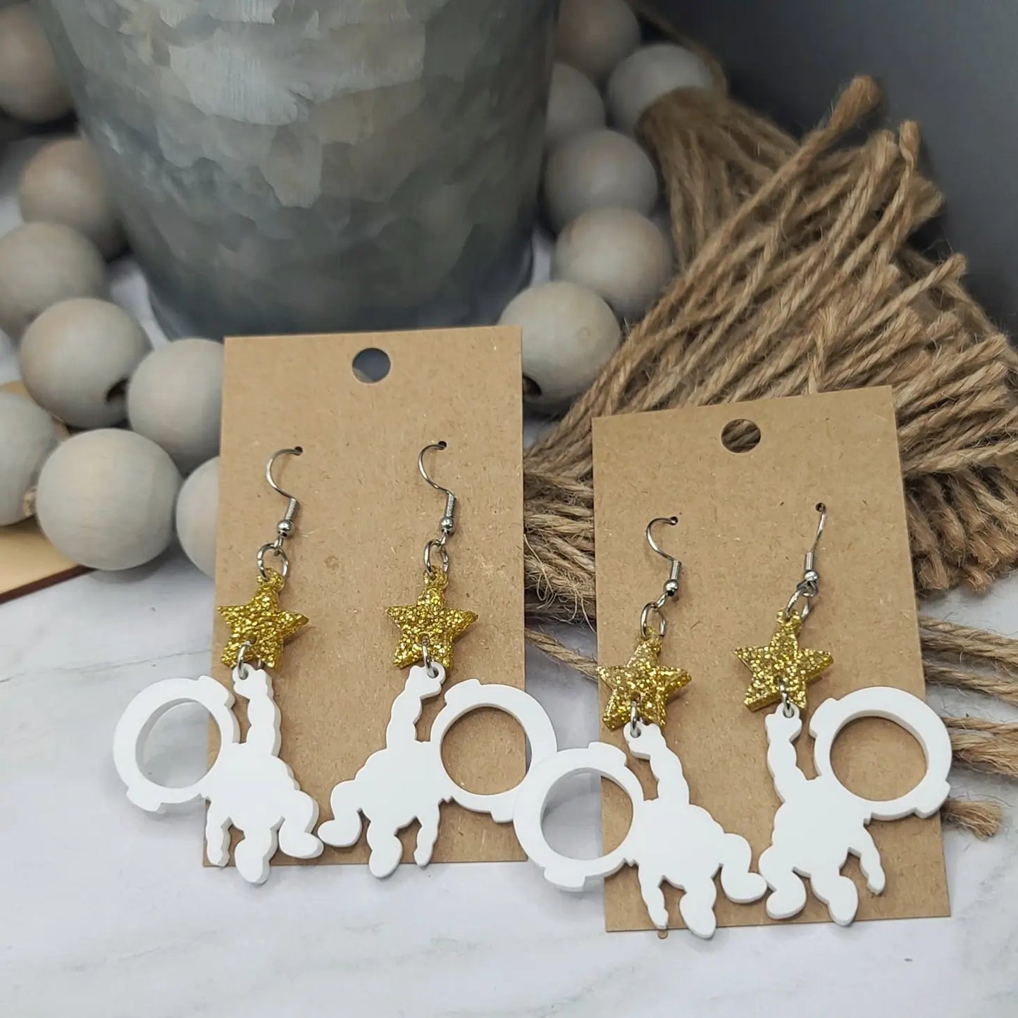 Acrylic Astronaut Earrings