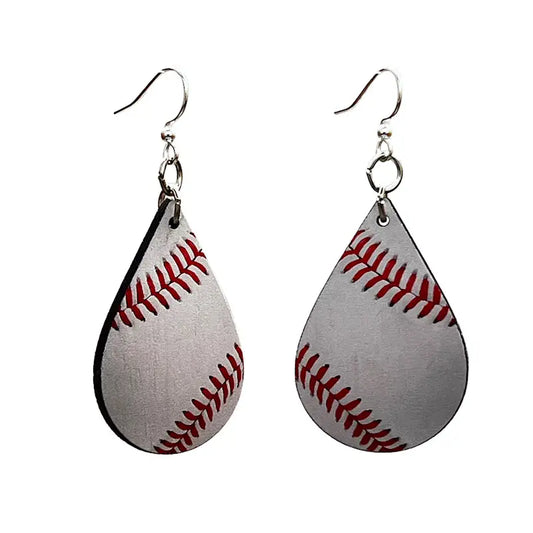 Baseball Teardrops Earrings