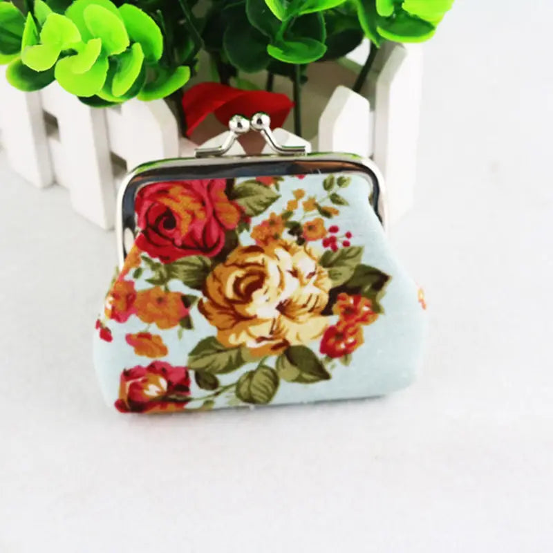 (Blue)Floral Coin Purse
