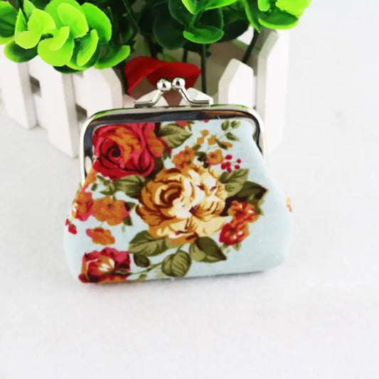 (Blue)Floral Coin Purse