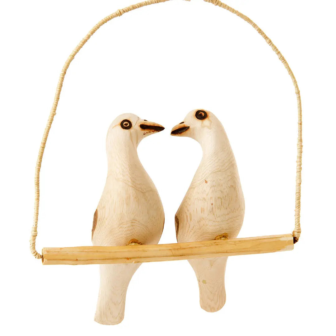Double Kenyan Bird Swing Decoration