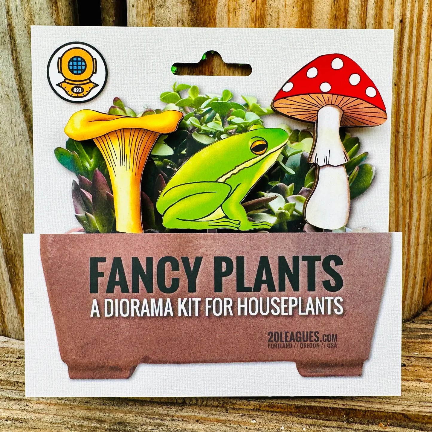 Frog and Mushrooms Fancy Plants Diorama Kit