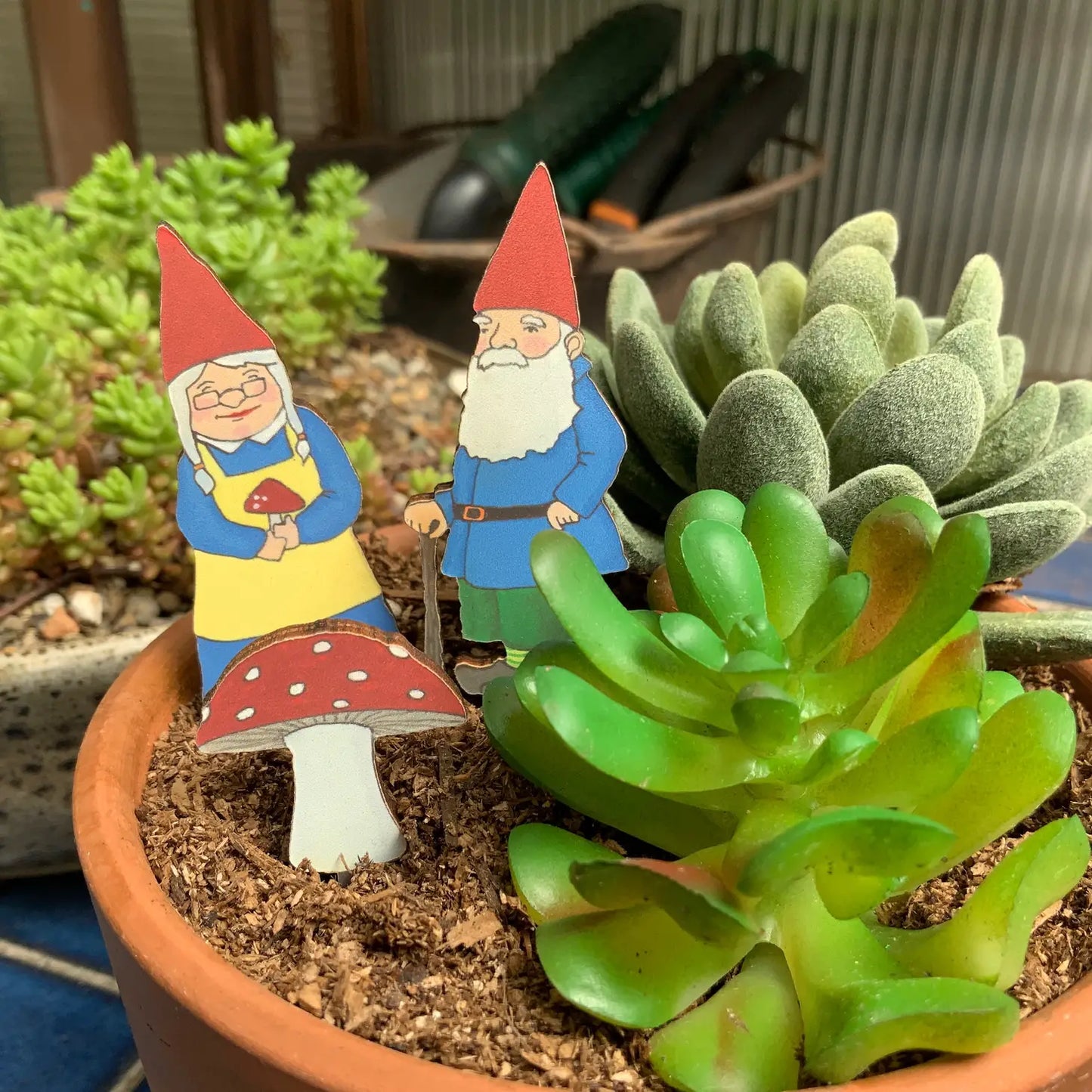 Gnomes Fancy Plants Diorama Kit