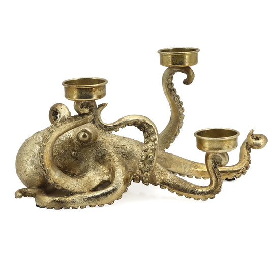 Gold Octopus Votive Holder