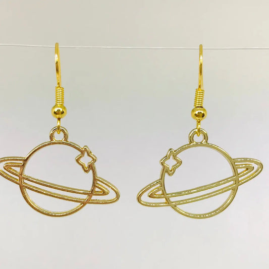 Planet Gold Earrings