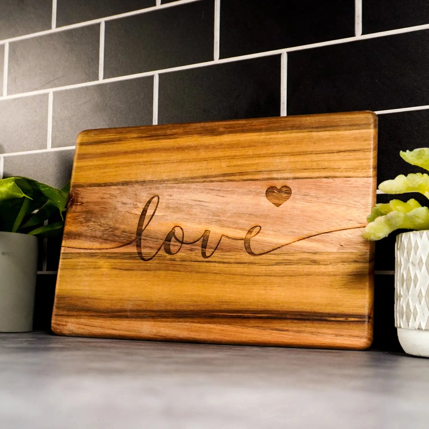 Love Engraved Wood Board