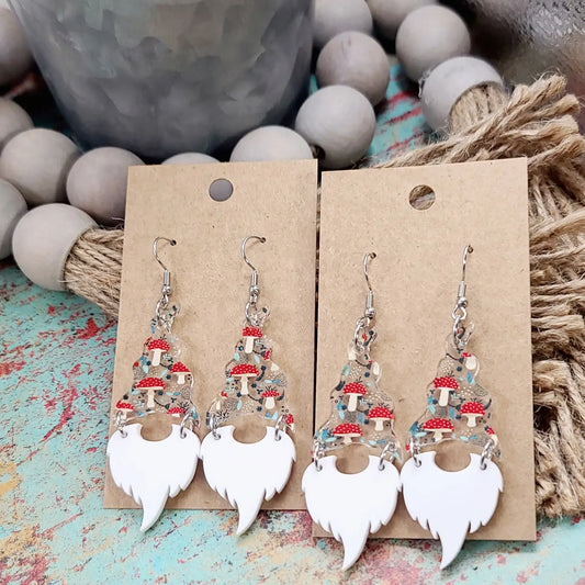 Mushroom Gnome Earrings
